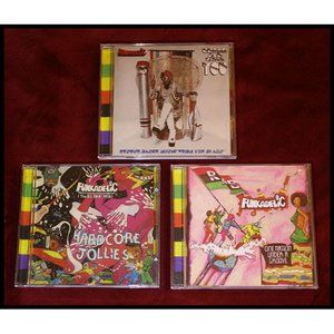3 rare Funkadelic music CD's Hardcore Jollies, One Nation, Uncle Jam - 2002